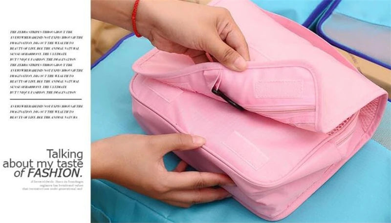 Waterproof Hanging Cosmetic Bag – Travel Toiletry Organizer for Women