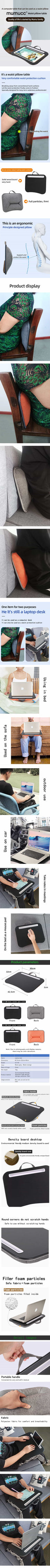 Ergonomic Waist Support Cushion – Lumbar Backrest for Office Computer Chair