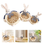 Miniature Easter Bunny Basket – Reusable Decorative Storage for Holiday Decor
