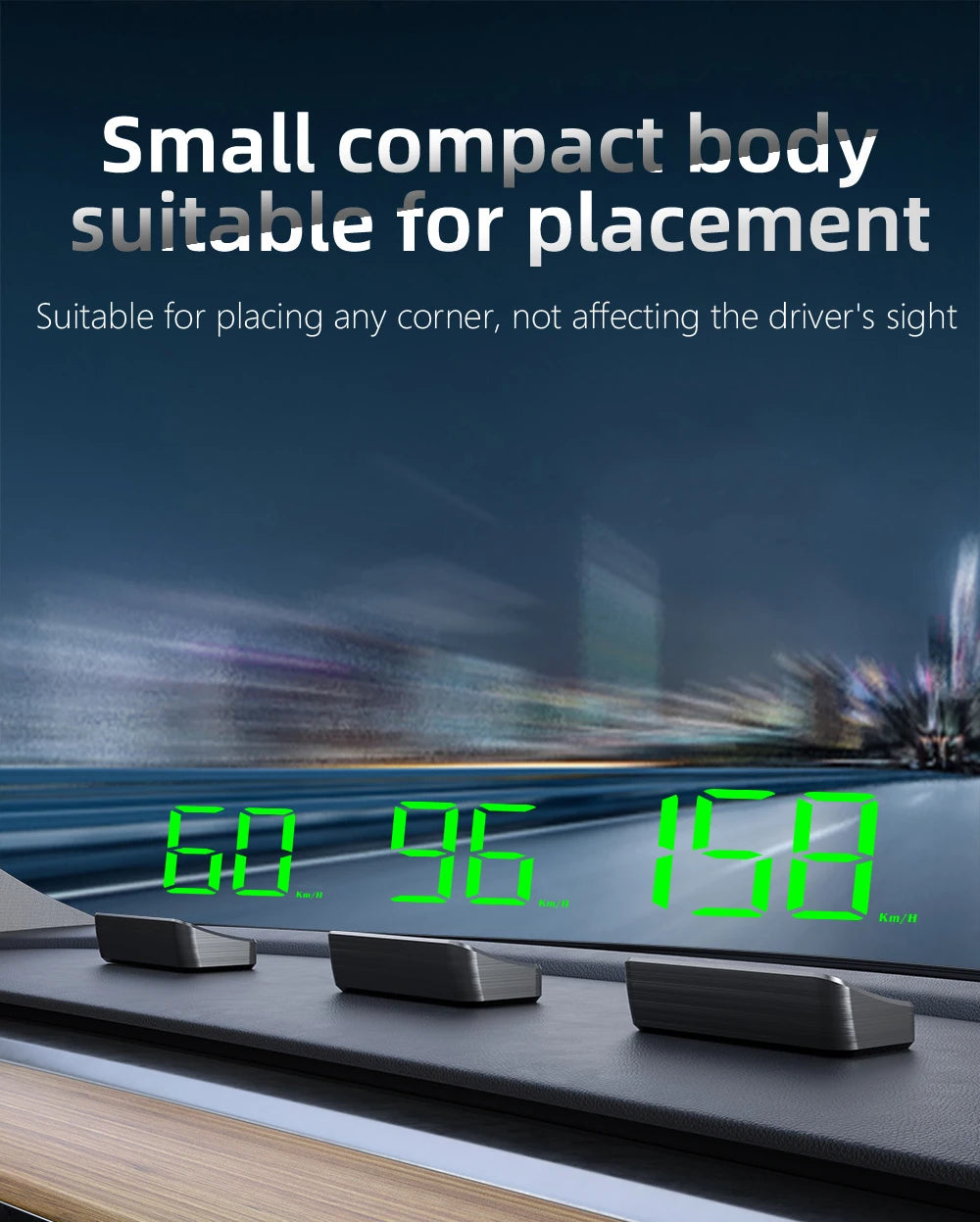 GPS Digital Head Up Display – Windshield Speedometer for Universal Auto