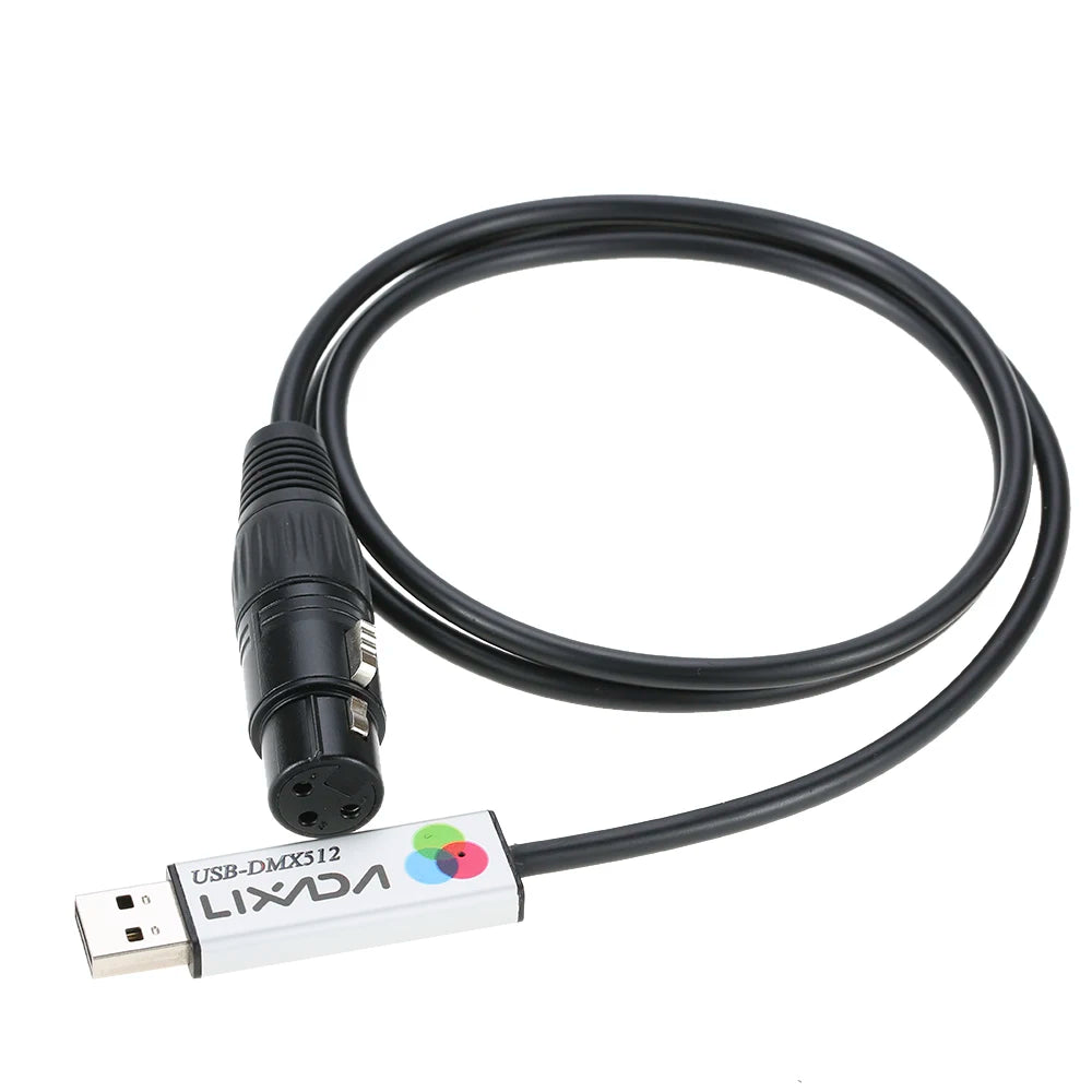 USB to DMX Lighting Controller – Computer Interface for Stage DMX512 Dimming