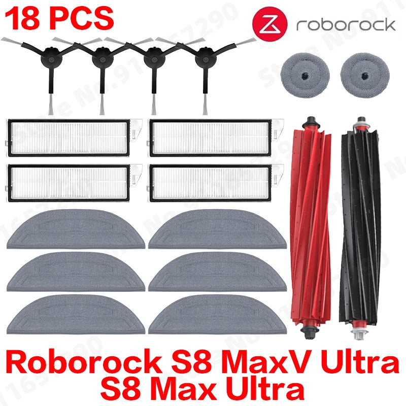 Vacuum Replacement Accessory Kit – Spare Parts for Roborock S8 MaxV Ultra