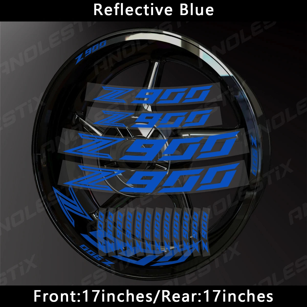 Reflective Motorcycle Rim Stripes – Wheel Hub Decals for Kawasaki Z900