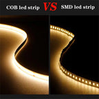 USB COB LED Strip Lights – Dimmable Flexible Tape for TV and Cabinet Lighting