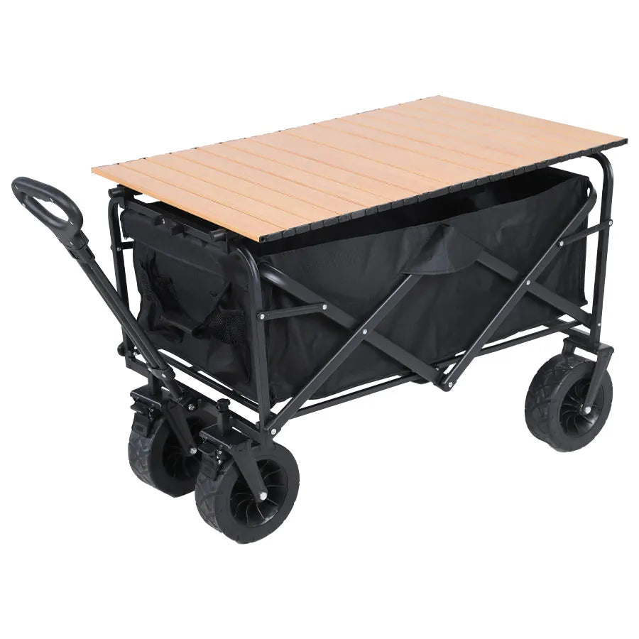 Collapsible Utility Wagon – Heavy Duty Folding Cart for Beach and Camping
