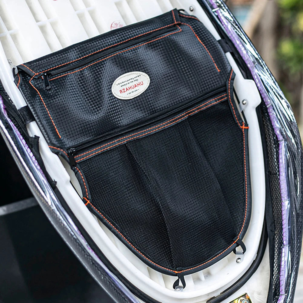 Motorcycle Seat Storage Bag – Expandable Tool Organizer for Vespa Scooters