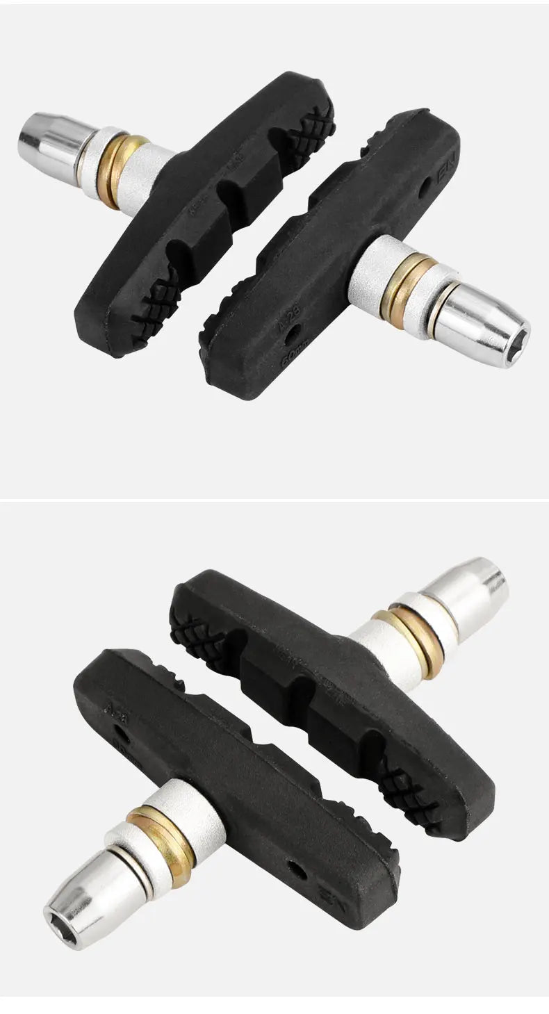 60mm Threaded V-Brake Pads – All-Weather MTB Brake Shoes for Mountain Bikes