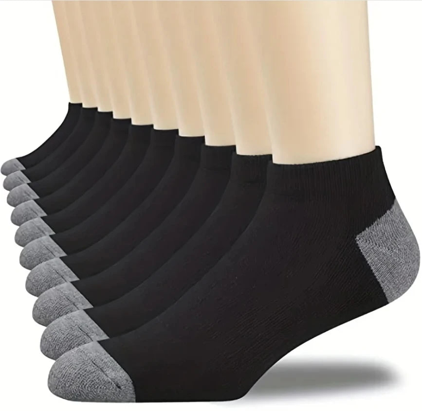 Cotton Mid-calf Socks – Solid Colour Daily Wear for Men