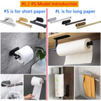 Adhesive Paper Towel Holder – Wall Mounted Rack for Kitchen and Bathroom