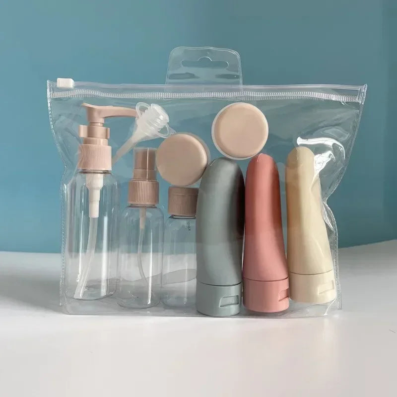 Silicone Travel Bottle Set – Refillable Liquid Containers for Toiletry Storage