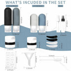 Leak-Proof Travel Bottles Set – Refillable Containers for Toiletries