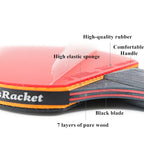 Professional Table Tennis Racket Set – Ping Pong Paddle for Competition Play