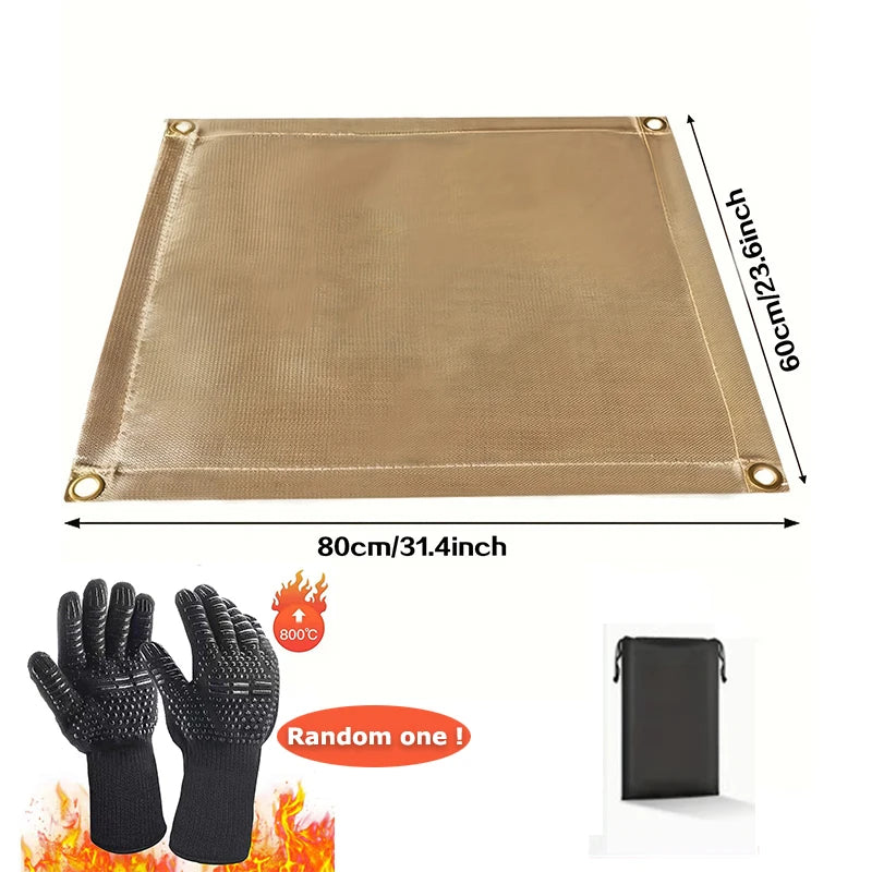 Fireproof Grill Mat – Heat Resistant Protective Pad for Outdoor BBQ Camping