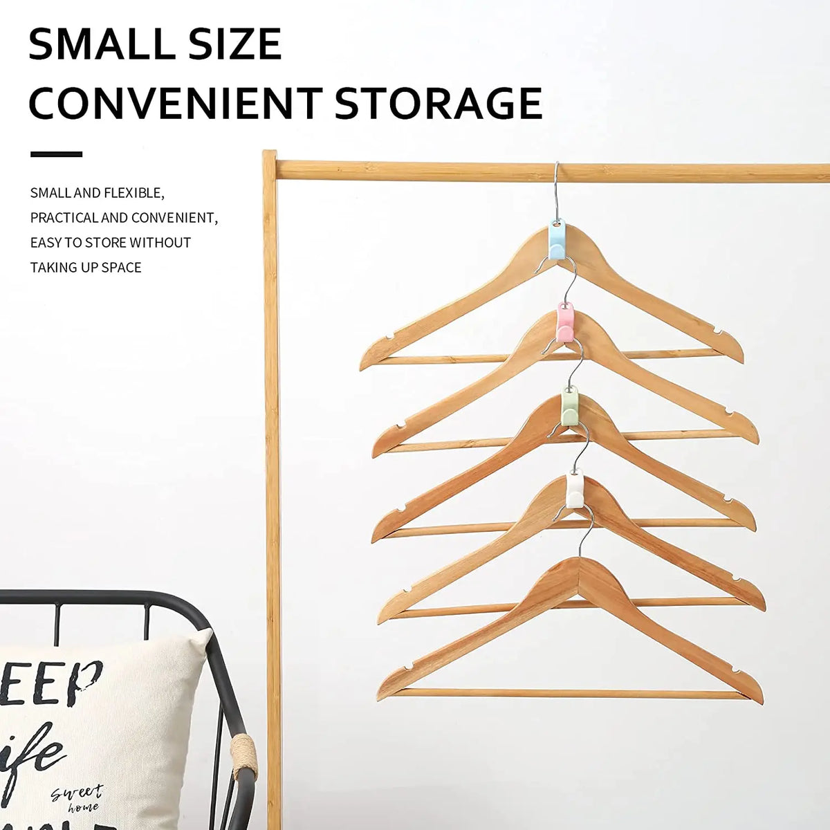 Plastic Hanger Connector Hooks – Space Saving Extender for Closet Organization