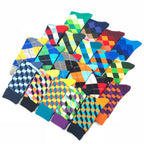 Colorful Cotton Crew Socks – Patterned Funny Dress Fashion for Men