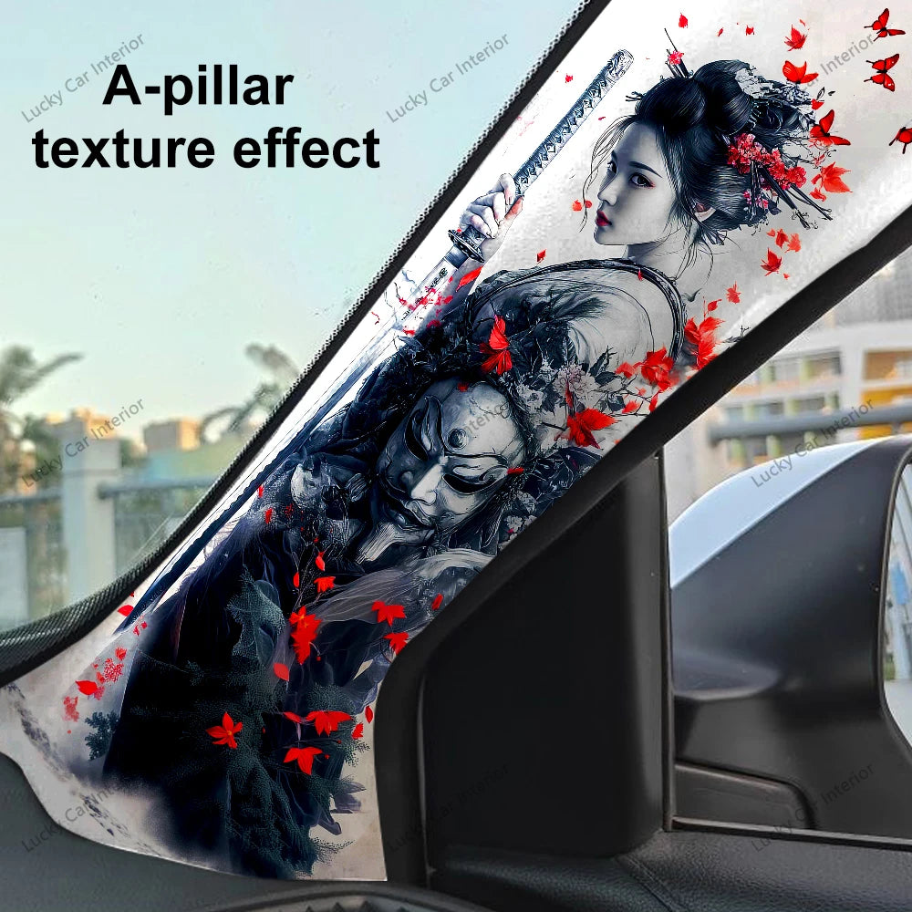 A-Pillar Interior Decal – Cool Girl Pattern Trim for Car Customization