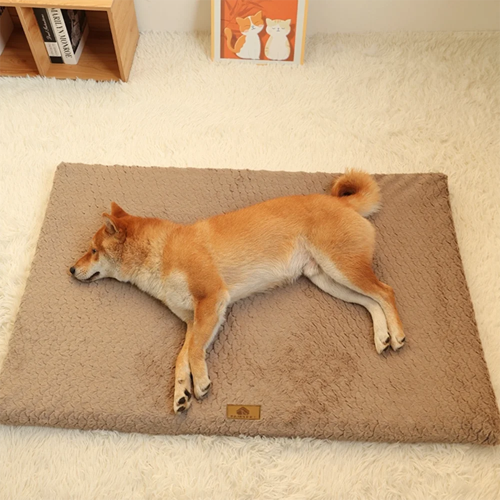 Orthopedic Foam Dog Bed – Removable Faux Fur Cover for Crates