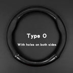 Carbon Fiber Steering Wheel Cover – Anti Slip Leather for Vehicle Interior