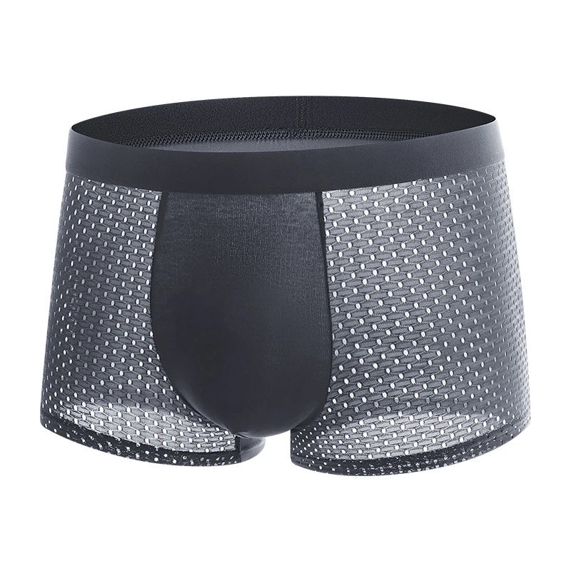 Ice Silk Mesh Boxer Briefs – Breathable Plus Size Underwear for Summer