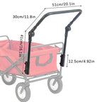 Foldable Utility Wagon Cart – Lightweight Extendable Handle for Camping