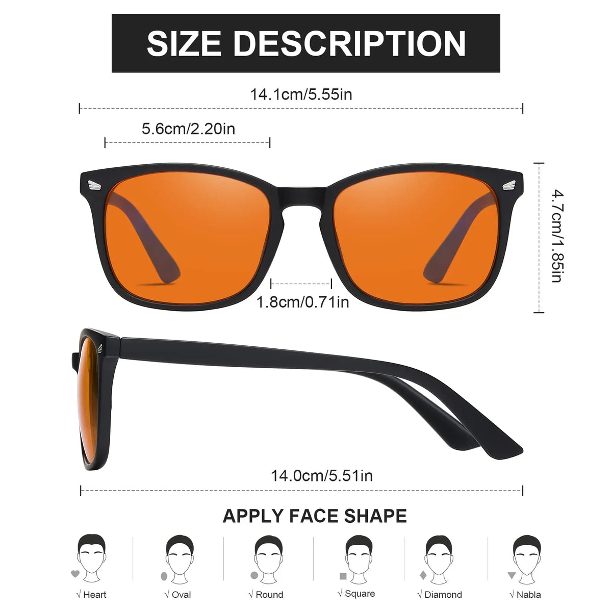 Square Blue Light Blocking Glasses – Anti-Glare Frames for Computer Gaming