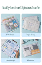 Clear Mesh Zipper Pouches – Waterproof A4/A5 Plastic Bags for Office Storage