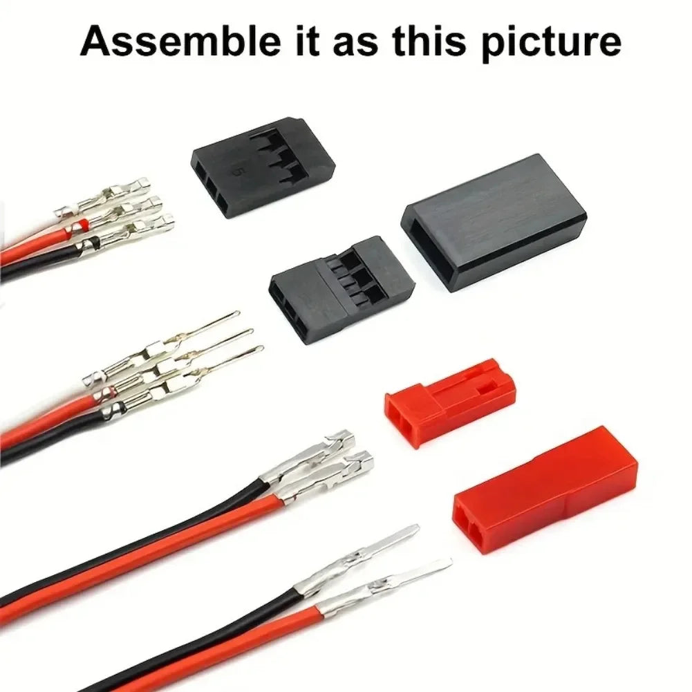 JST Connector Kit – Male and Female Jumper Plugs for RC Servo Electronics