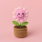 Handwoven Crochet Sunflower Potted Plant – Decorative Gift for Home Decor