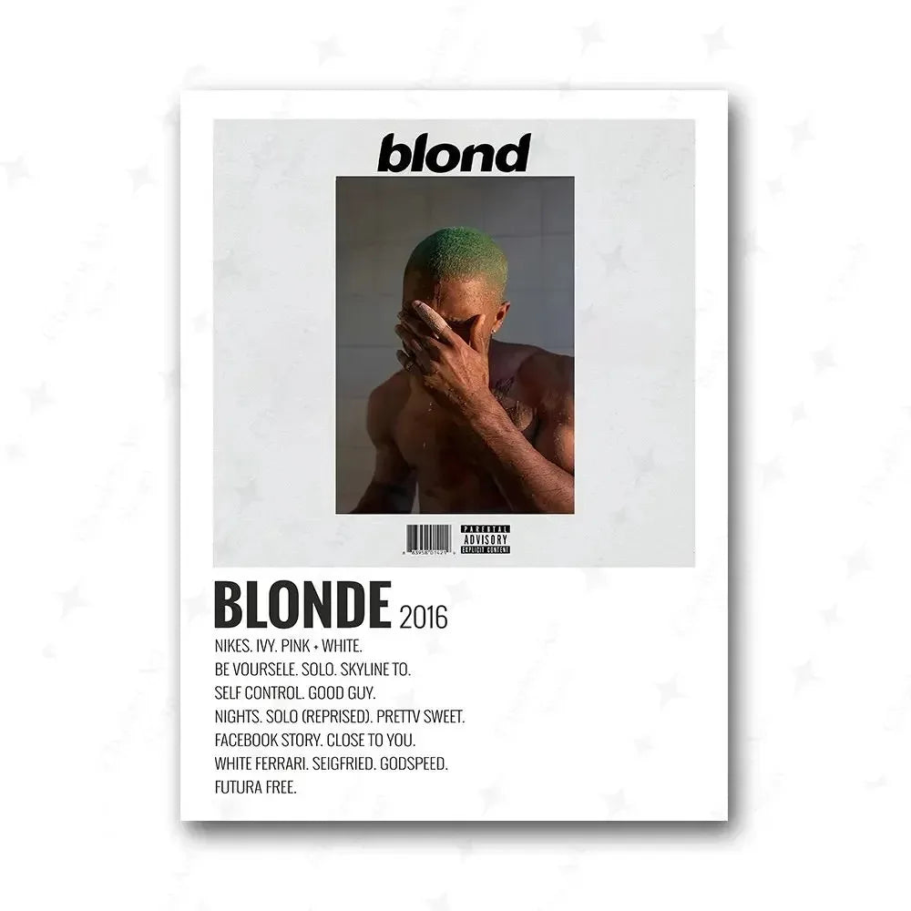 Frank Ocean Music Art Prints – Blonde Rap Poster Set for Bedroom Wall Decor