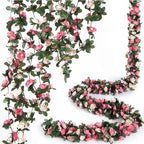 Artificial Silk Rose Vine – 2.5m Floral Garland for Wedding Arch Decoration