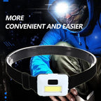 LED COB Headlamp – Waterproof Bright Flashlight for Outdoor Camping and Kids