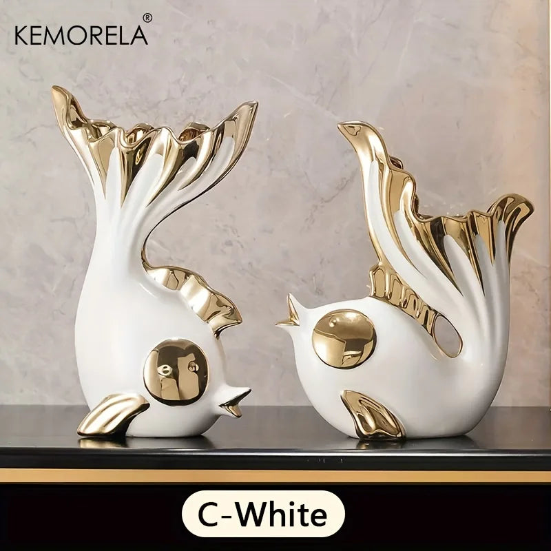 Abstract Ceramic Statue – Modern Sculptural Ornament for Home Decor Table