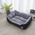 Soft Square Pet Bed – Waterproof Warm Winter Mat for Small to Large Dogs