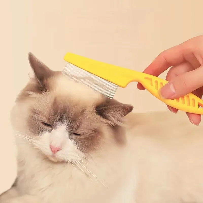 Stainless Steel Flea Comb – Shedding Grooming Tool for Cat and Dog Pets