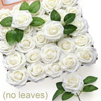 Artificial Foam Rose Heads – Realistic Silk Flowers for DIY Wedding Decor