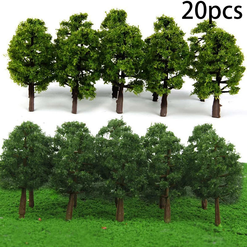 7cm Model Train Trees – Miniature Scenery for Architectural Dioramas