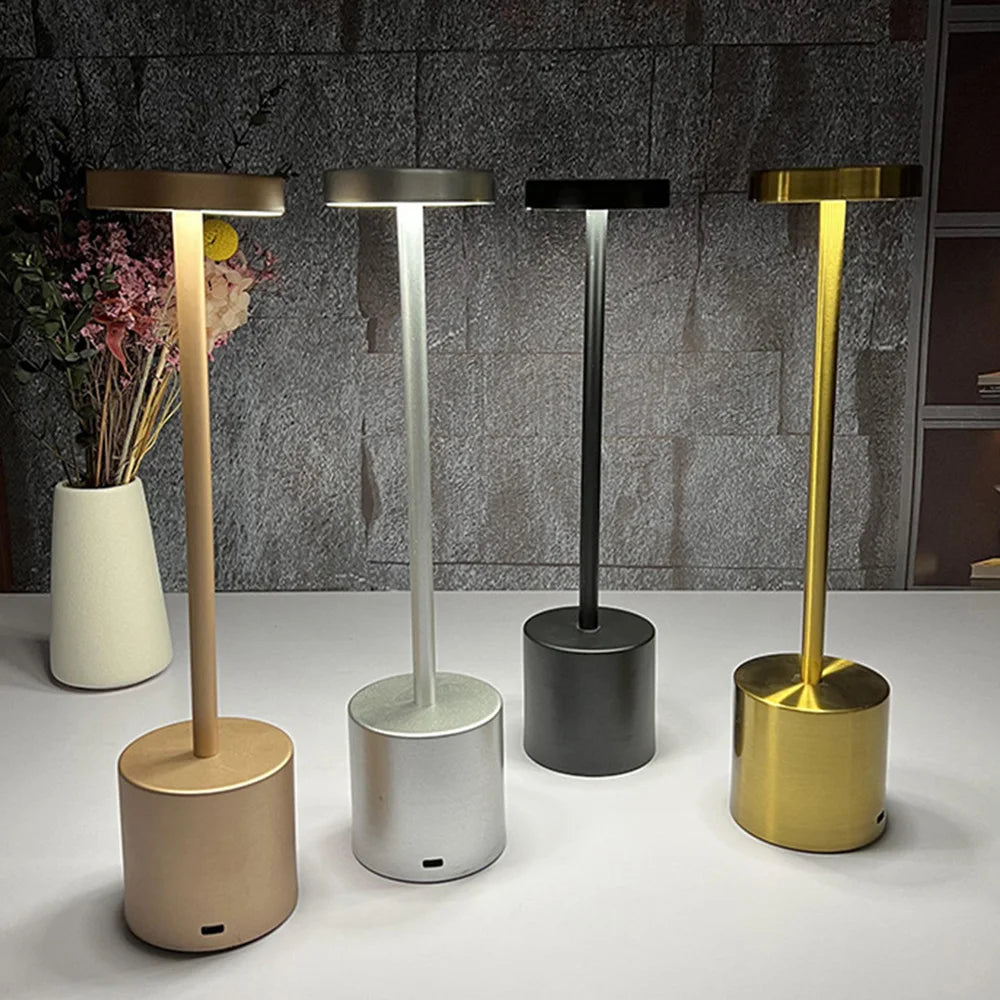Rechargeable Table Lamp – Stepless Dimming Touch Light for Bedside Decor