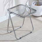 Transparent Acrylic Folding Side Table – Modern Coffee Table for Living Room