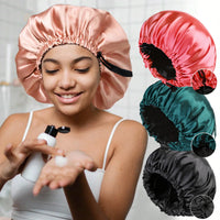 Silk Sleep Bonnet – Adjustable Double Layered Cap for Hair Protection