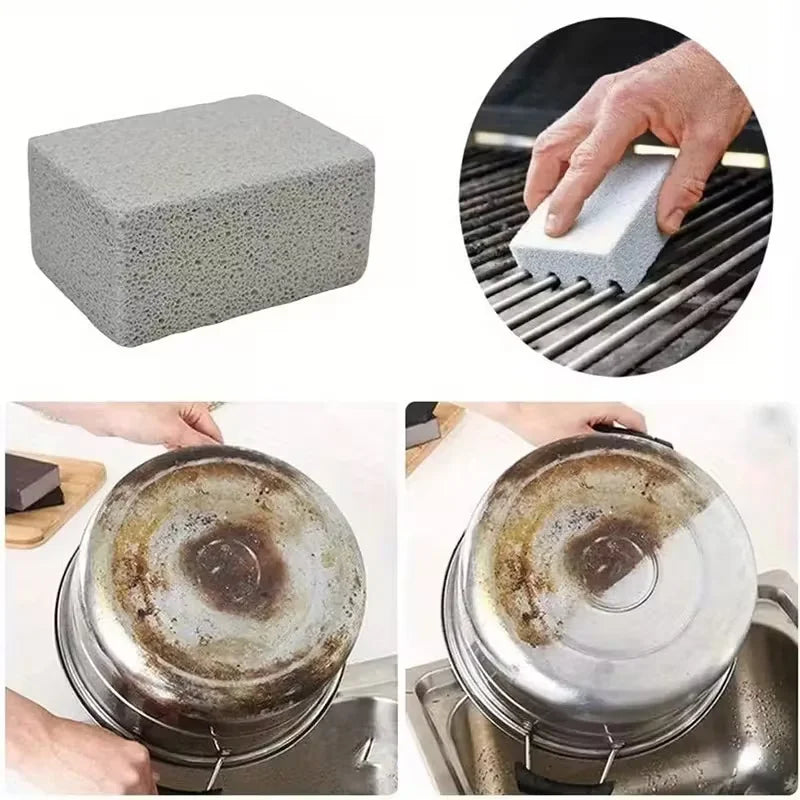 Pumice Grill Cleaning Brick – Heavy Duty Scouring Stone for Outdoor BBQs