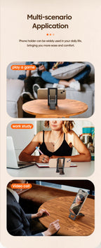 Ultra Thin Phone Stand – Foldable Adjustable Smartphone Holder for Desk
