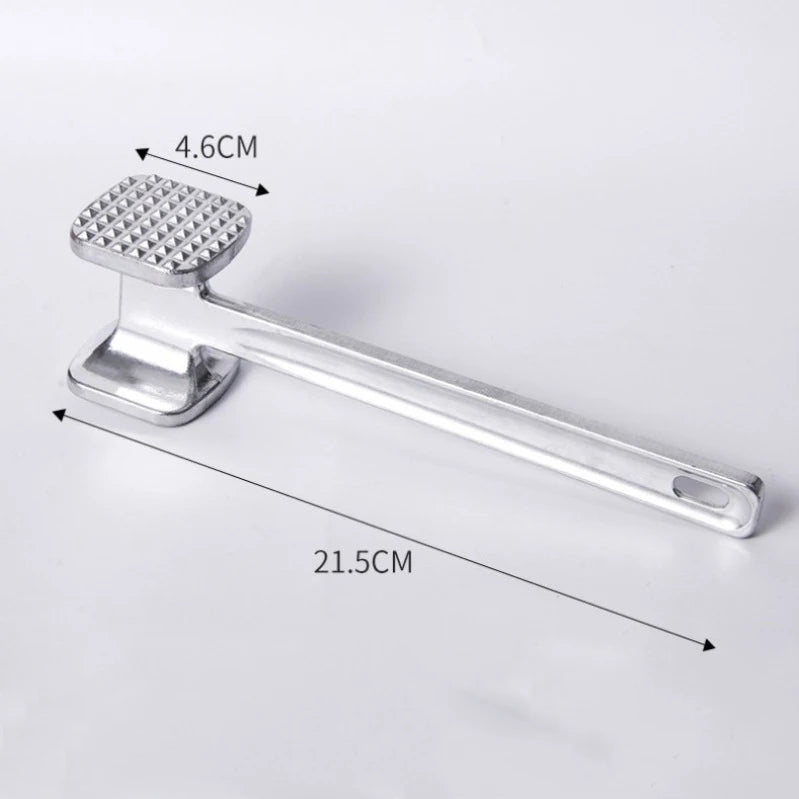 Stainless Steel Meat Tenderizer – Double-Sided Heavy Duty Hammer for Kitchen