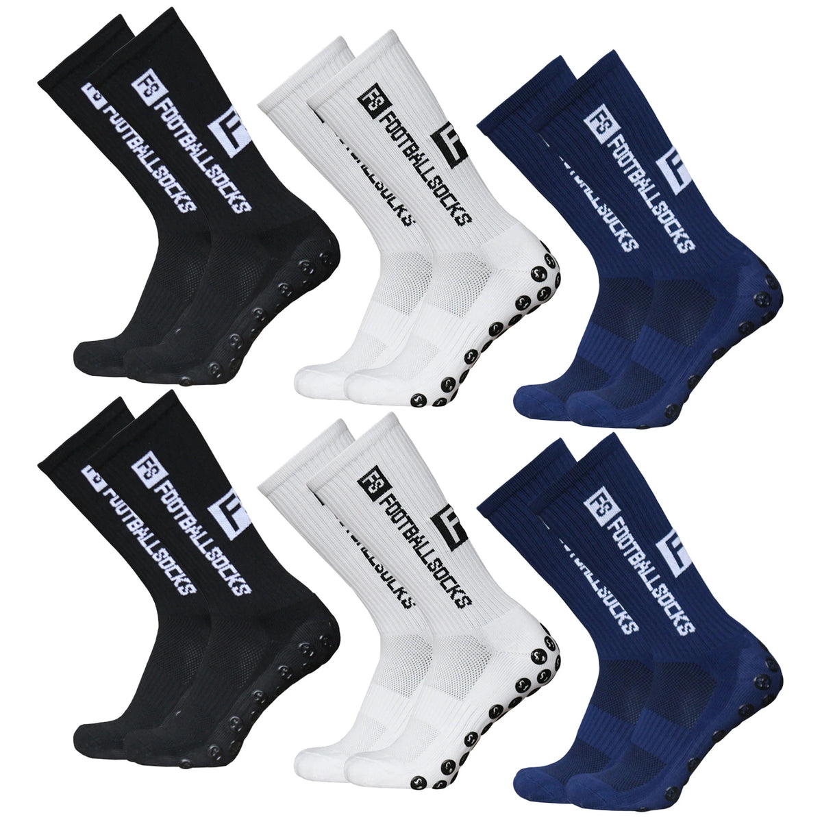 Anti-Slip Athletic Sports Socks – Stretchy Grip Crew for Football Soccer