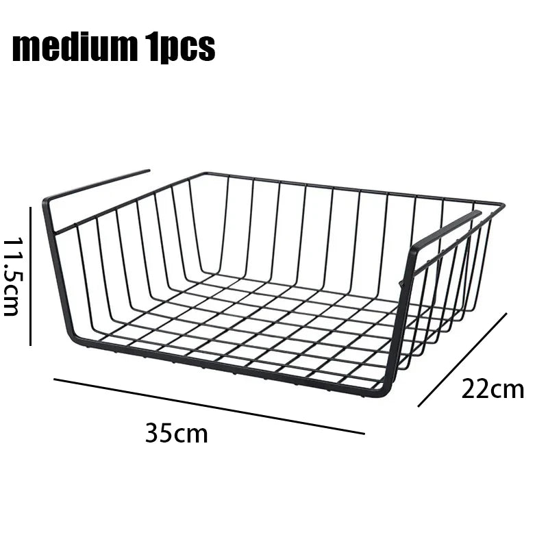 Metal Hanging Storage Basket – Multipurpose Organizer for Kitchen and Bedroom