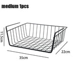 Metal Hanging Storage Basket – Multipurpose Organizer for Kitchen and Desk