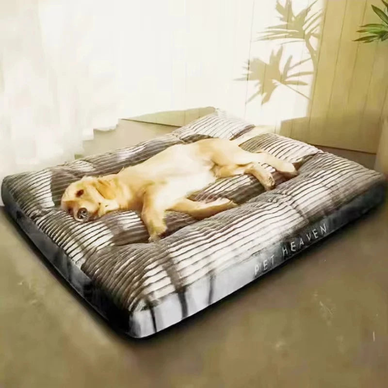 Corduroy Pet Sleeping Mat – Washable Winter Bed for Small to Large Dogs