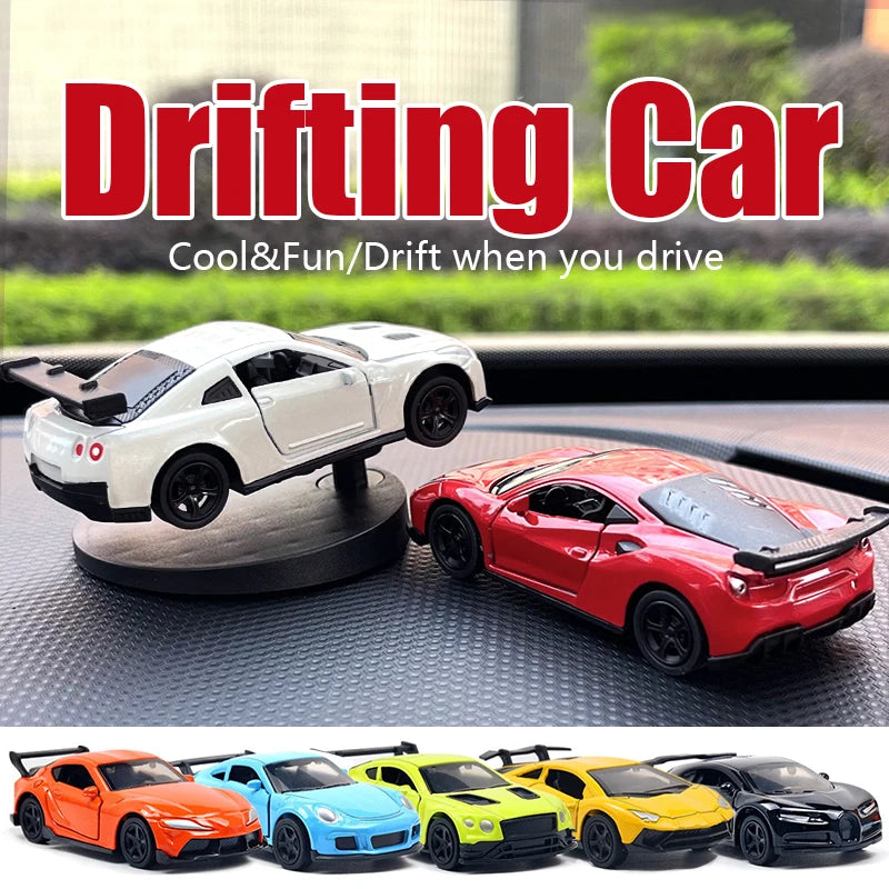 Drift Car Dashboard Ornament – Swinging Sports Racing Model for Auto Decor