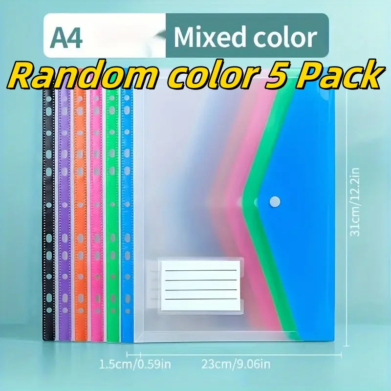 A4 File Folders – 11-Ring Durable PP Organizer for School Office and Home