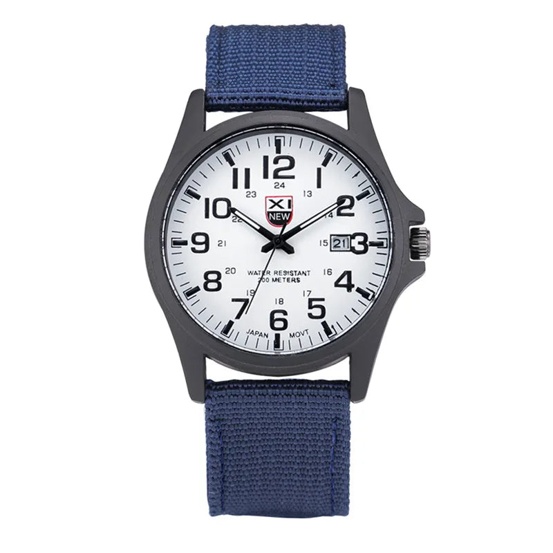 XINEW Nylon Band Quartz Watch – Military Casual Wristwatch for Men