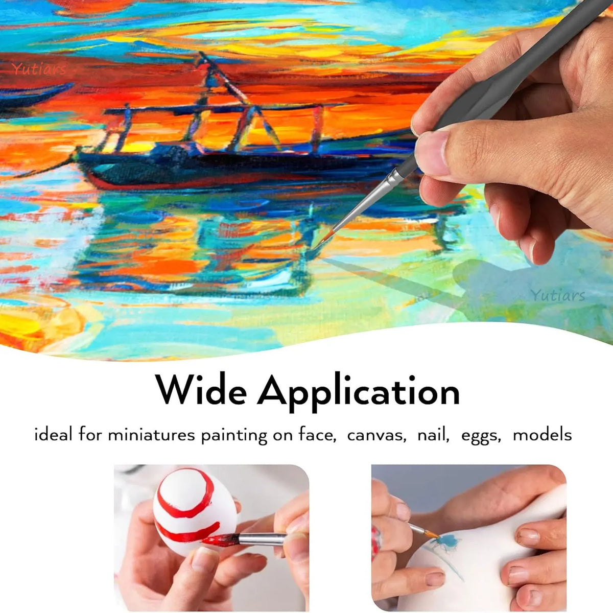 Miniature Paint Brush Set – Micro Detail Brushes for Acrylic and Watercolor